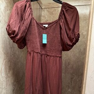 Maurices Burgundy Long Sleeve Dress